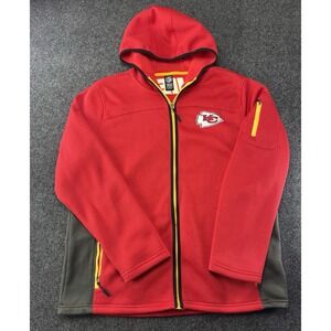 Kansas City Chiefs NFL Team Apparel Full Zip Hoodie Red Yellow Men's XL